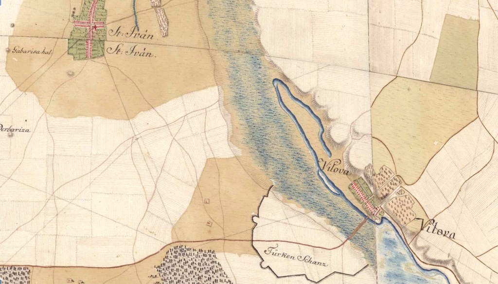 First Military Survey (1763-1787) vilovo Фото: PrintScreen - www.mapire.eu